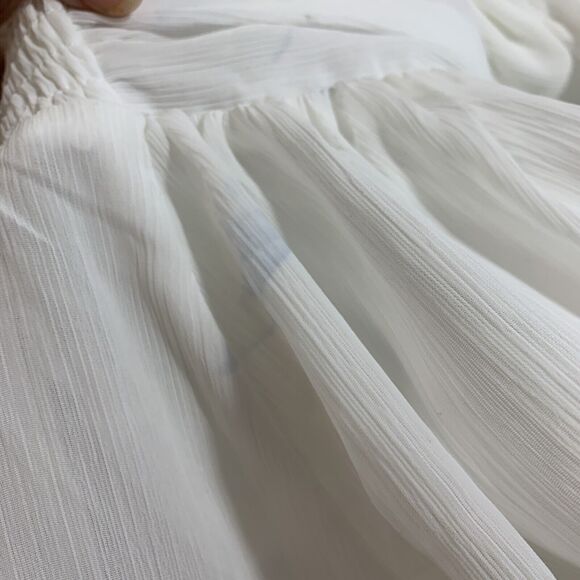 Forolav White Flowy Tie Back Dress Medium Bridal Shower Bride - Picture 9 of 9